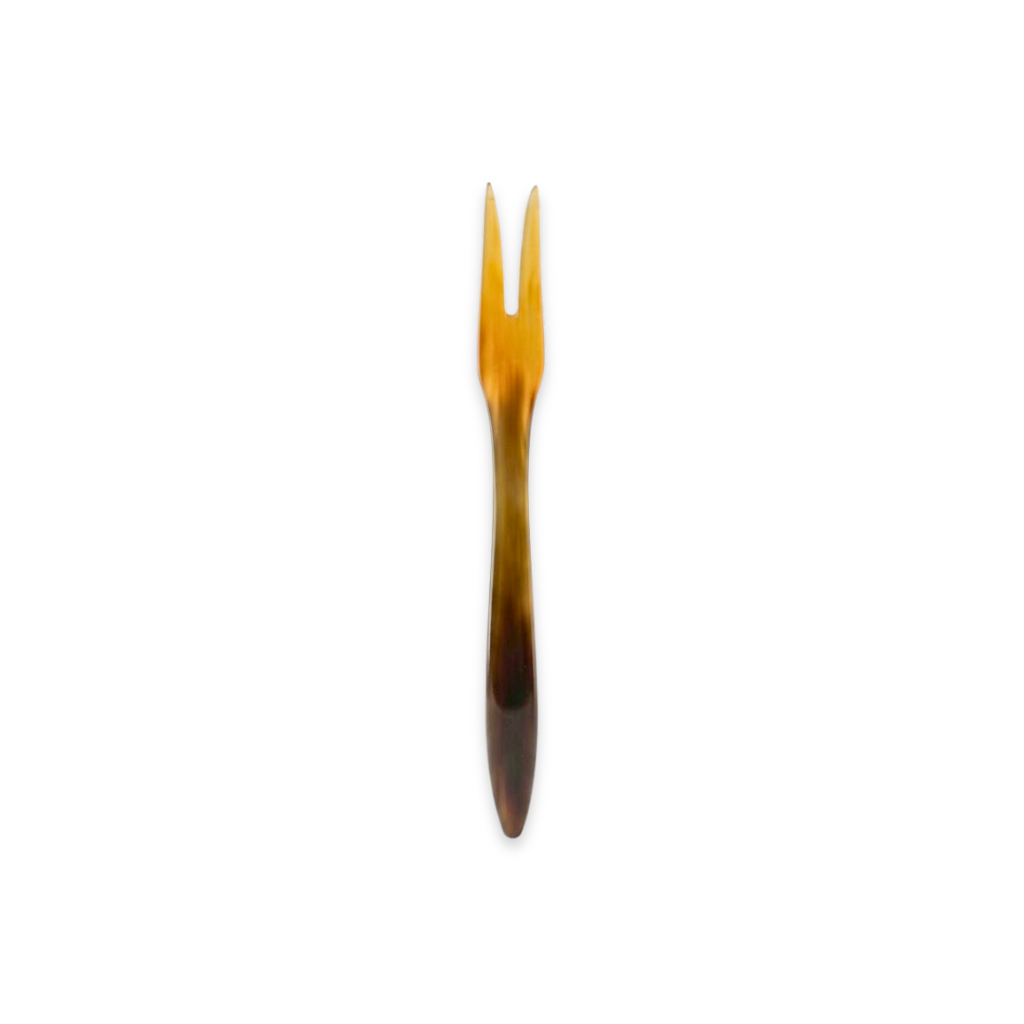 Horn Two-Prong Short Serving Fork